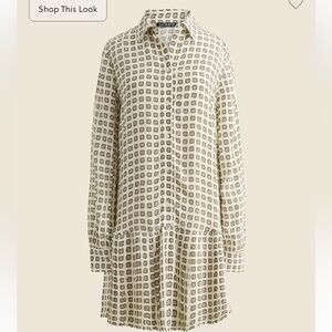 NWT J. Crew new Amelia shirt-dress in foulard print
